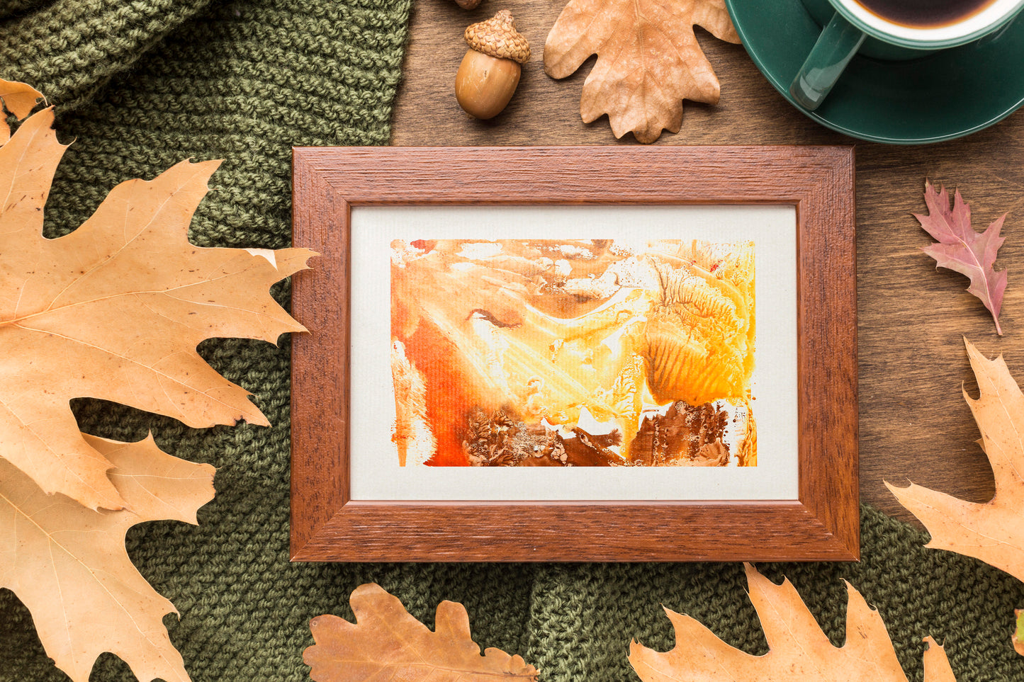 Autumn wall art Warm tones abstract painting monotype poster Printable Fall foraged decor for Bedroom Kitchen Living room INSTANT DOWNLOAD Contemporary farm