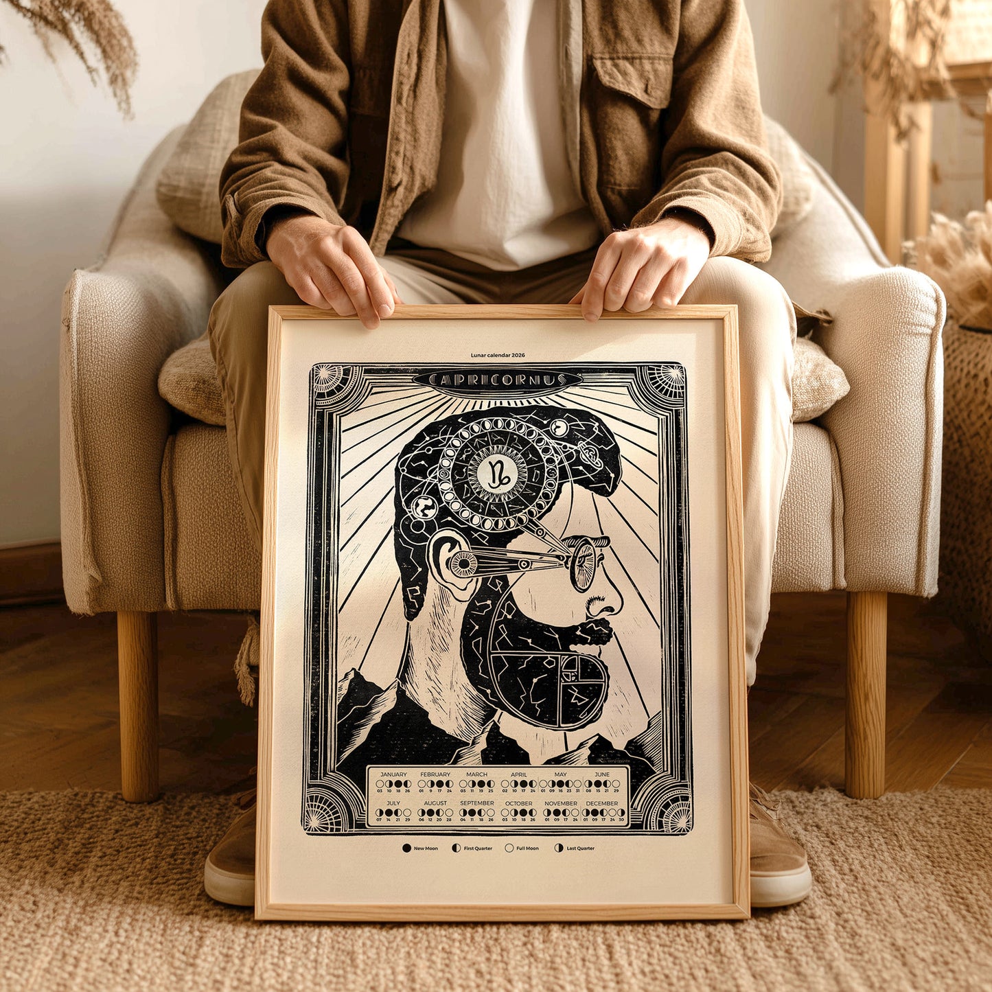 personalized zodiac 2026 lunar calendar moon phases male portrait art deco landscape wall art linocut prints printable wall art home office digital poster boyfriend gift christmas present husband gift for him brother New year gift large contemporary modern chart black bedroom INSTANT DOWNLOAD
host gift, aunt gift, godmother gift, godparent gift, godfather gift, mother in law gift, daughter in law gift, Thanksgiving Gift, retirement gift, teacher retirement gift, going away gift for coworker