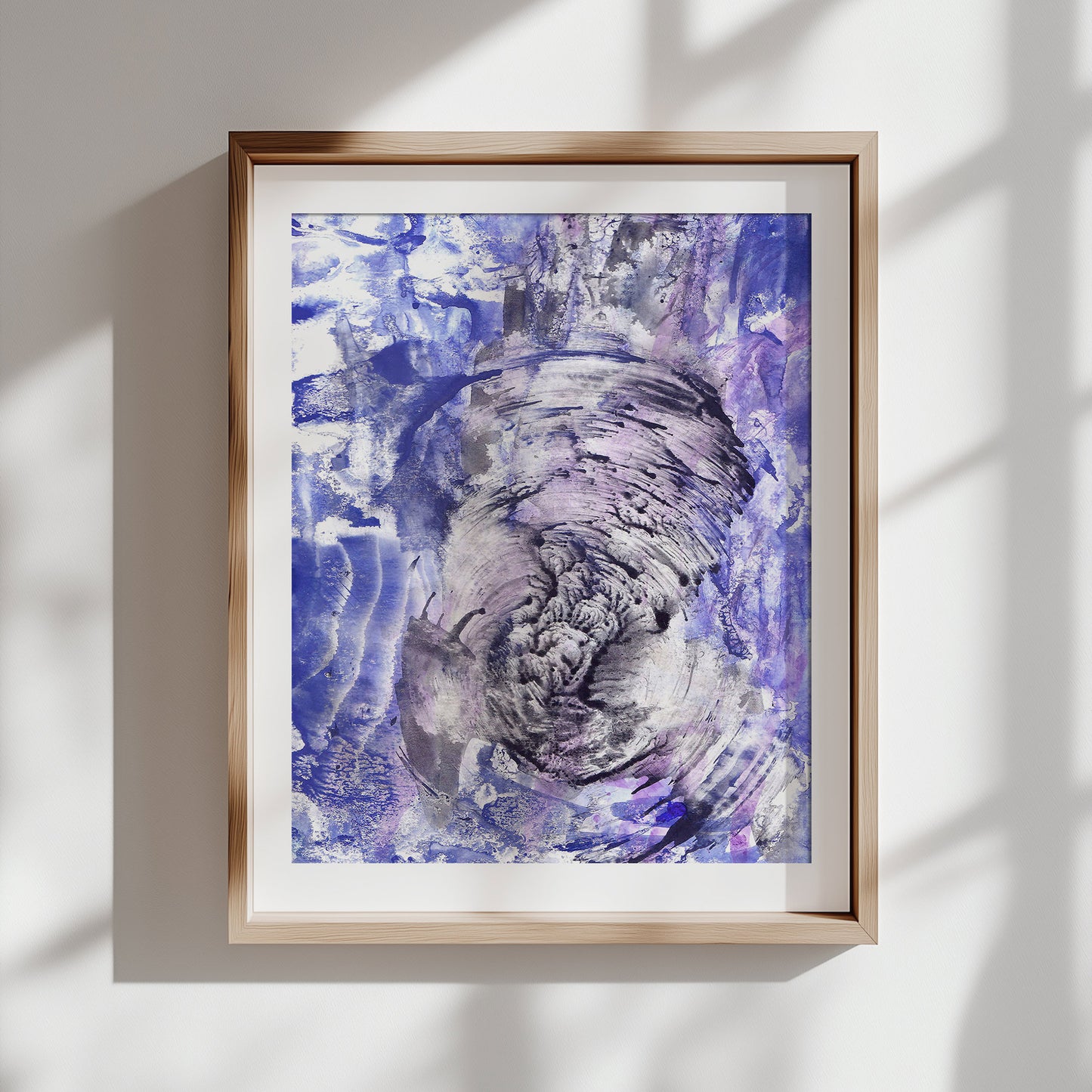 Black blue and purple abstract monotype «Textured Impressions II» wall poster, grandpa gift, new dad gift, sister birthday gift, boyfriend gift, couple gift, best friend gift, girlfriend gift, sister gift, big sister gift, daughter gift, best man gift, wife gift, brother gift