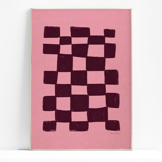 burgundy pink color boho checkered printable wall art trendy bohemian large prints living room contemporary mid century modern preppy room decor digital poster abstract girly girlfriend gift wine downloadable home office bathroom aesthetic soft minimalist minimal organic shape self Scandinavian kitchen instant download geometric hanging moody dorm abstraction hostess mom mother female grandmother above bed housewarming shelf heirloom sister godmother grandmother gift her friend bridal shower