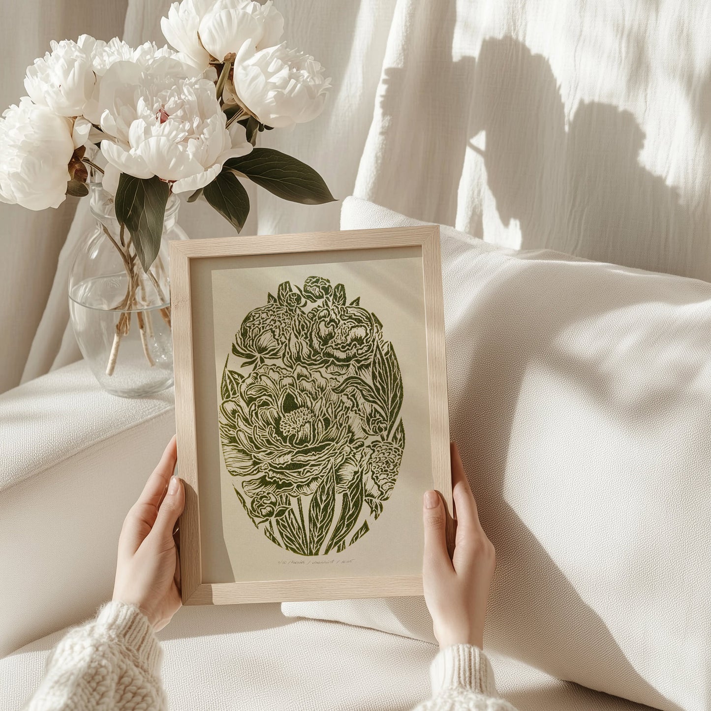 Vintage Peonies Flower Linocut Print Floral Original Artwork Chateaucore Wall Art Living Room Decor Floral Lino Hostess Thank You Gift
Linogravure Lino print flower wall hanging Vintage art unique wall art trendy thank you gift boss teacher appreciation gift Summer Spring wall art sister in law gift signature shelf decor self gift Sage green color rustic wall art Retro artwork retirement Relief print realtor closing gift Printmaking art plant lover gift original illustration original artwork one of a kind