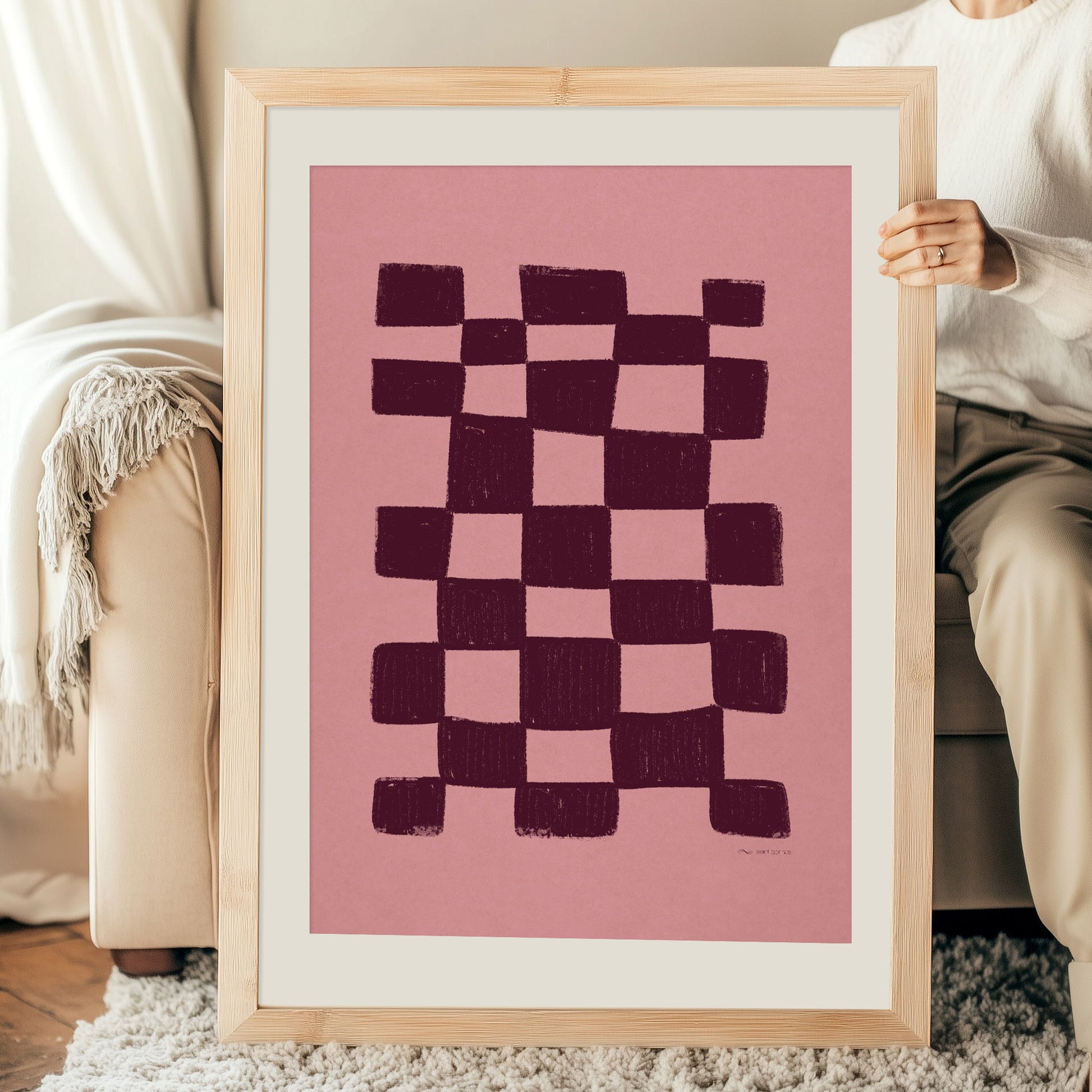 Burgundy Pink Checkered Printable Wall Art Trendy Large Prints Living Contemporary Decor Mid Century Modern Preppy Room Decor Digital Poster girly wine femine 
realtor closing gift, fathers day gift, grandpa gift, new dad gift, sister birthday gift, boyfriend gift, couple gift, best friend gift, girlfriend gift, sister gift, big sister gift, daughter gift, best man gift, wife gift, brother gift