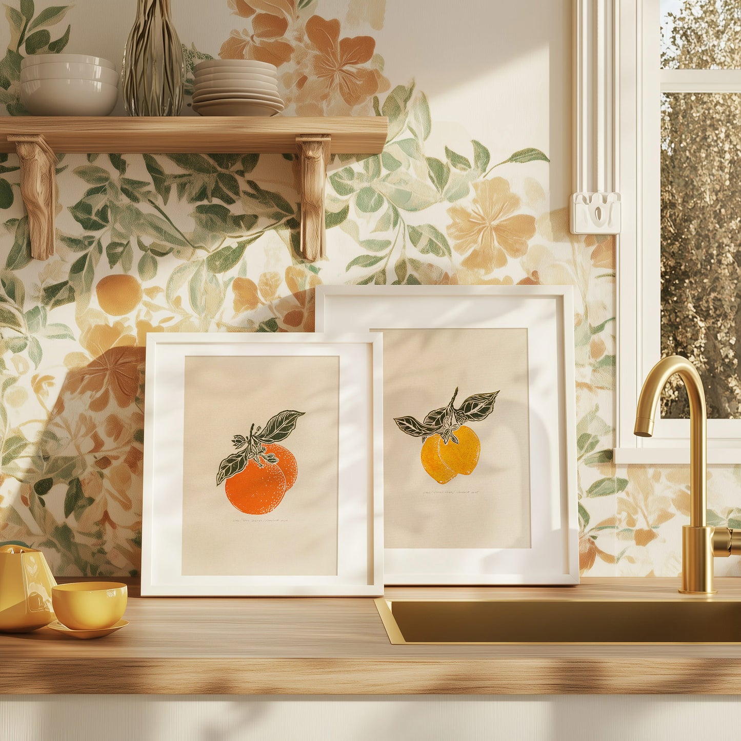 Gallery wall set of 2 Vintage lemon and orange fruits linocut print for Kitchen art decor Orange color, Orange and green art, one of a kind, office wall decor, nurse gift, niece gift from aunt, new mom gift, new job gift, New home gift, new grandma gift, new apartment housewarming gift, new apartment gift, nature wall ar, nature print, Nature original art, nature lover gift, mothers day gift ideas, mothers day gift from daughter, mothers day gift, mother in law gift, mom birthday gift, Modern kitchen art
