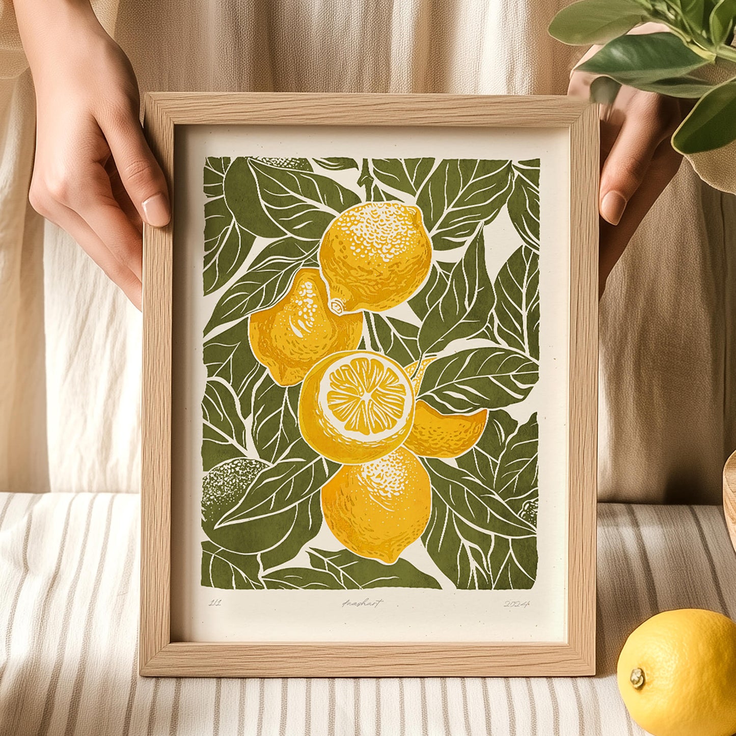 Sage green lemons fruits «Sagren Lemoflora» Printable linocut wall art poster, gift for best friend female, nurse gift, retirement gift, teacher retirement gift, going away gift for coworker, employee appreciation gift, pass the gift game, realtor closing gift, fathers day gift, grandpa gift, new dad gift, sister birthday gift, valentines day gift for her, boyfriend gift, couple gift, best friend gift, girlfriend gift, sister gift, big sister gift, daughter gift, best man gift, wife gift, brother gift