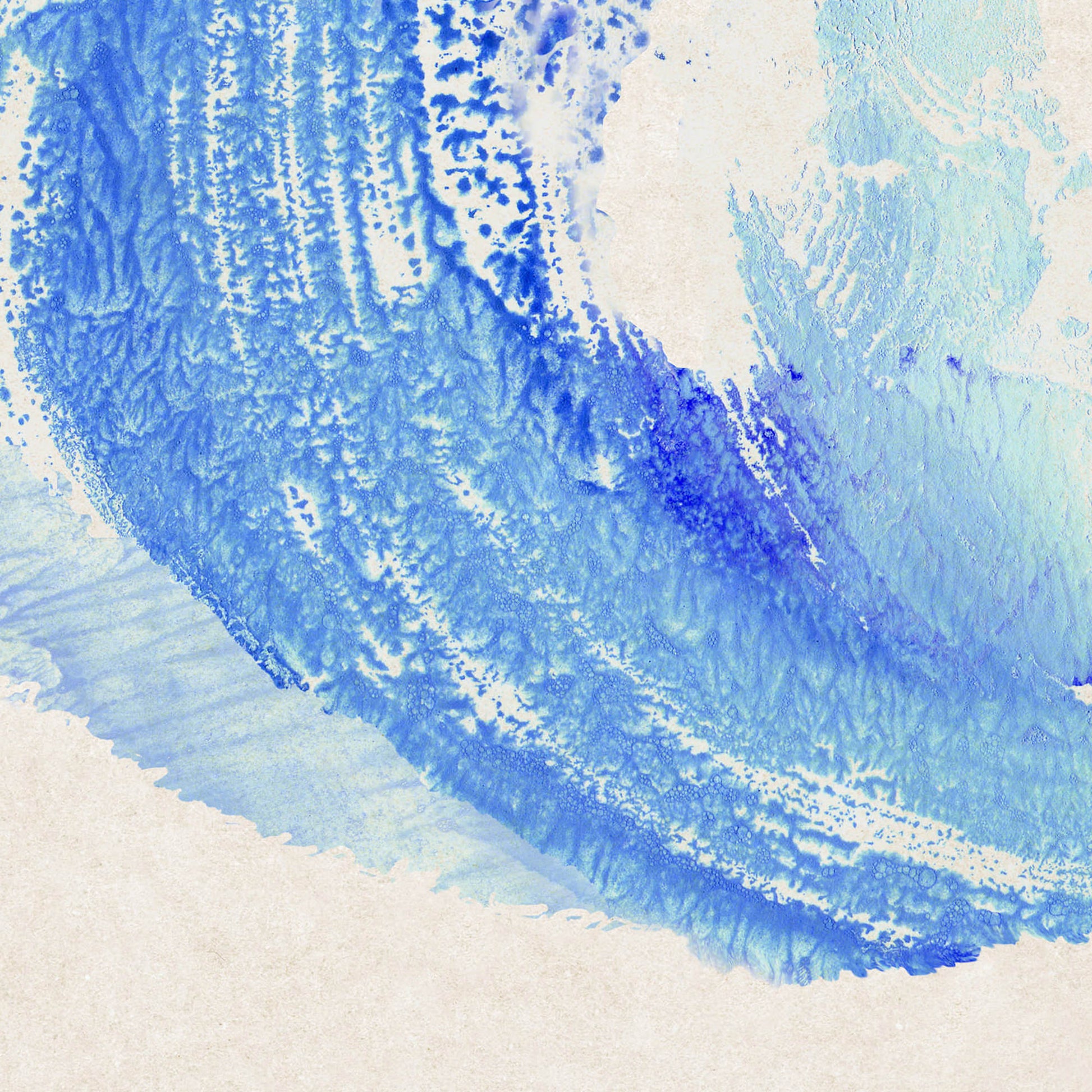 Abstract blue wave monotype printable wall art Digital poster Island luxe - Resortcore, Tourist-Chic, midimalism Maritime living nautical hampton bedroom bathroom