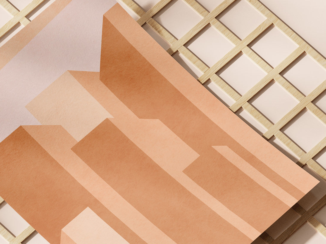 Living room wall art	Neutral boho	Abstract city poster	Neutral geometric	Printable wall art	Terracotta wall art	Abstract cityscape	INSTANT DOWNLOAD	Mid century modern	Minimalist poster	Vintage poster	Housewarming gift	Beige wall art