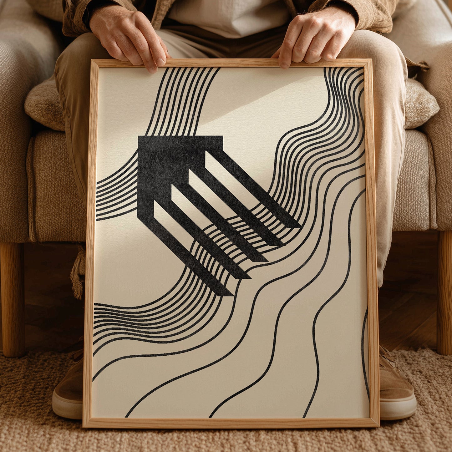 Beige black organic stairs contemporary lines printable wall art mid century modern retro abstract home office decor aesthetic prints man cave garage digital poster living room mens game meditation room instant download midmalism gift for boyfriend luxury minimal relaxing vanity room self powder above bed meditation texture reading nook apartment downloadable yoga instant download laundry wellness man cave living master bedroom entryway hallway staircase her sister mom mother him mindfulness