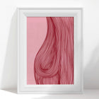 Trendy 2026 color palette blush pink and burgundy feminine abstract woman lines digital poster