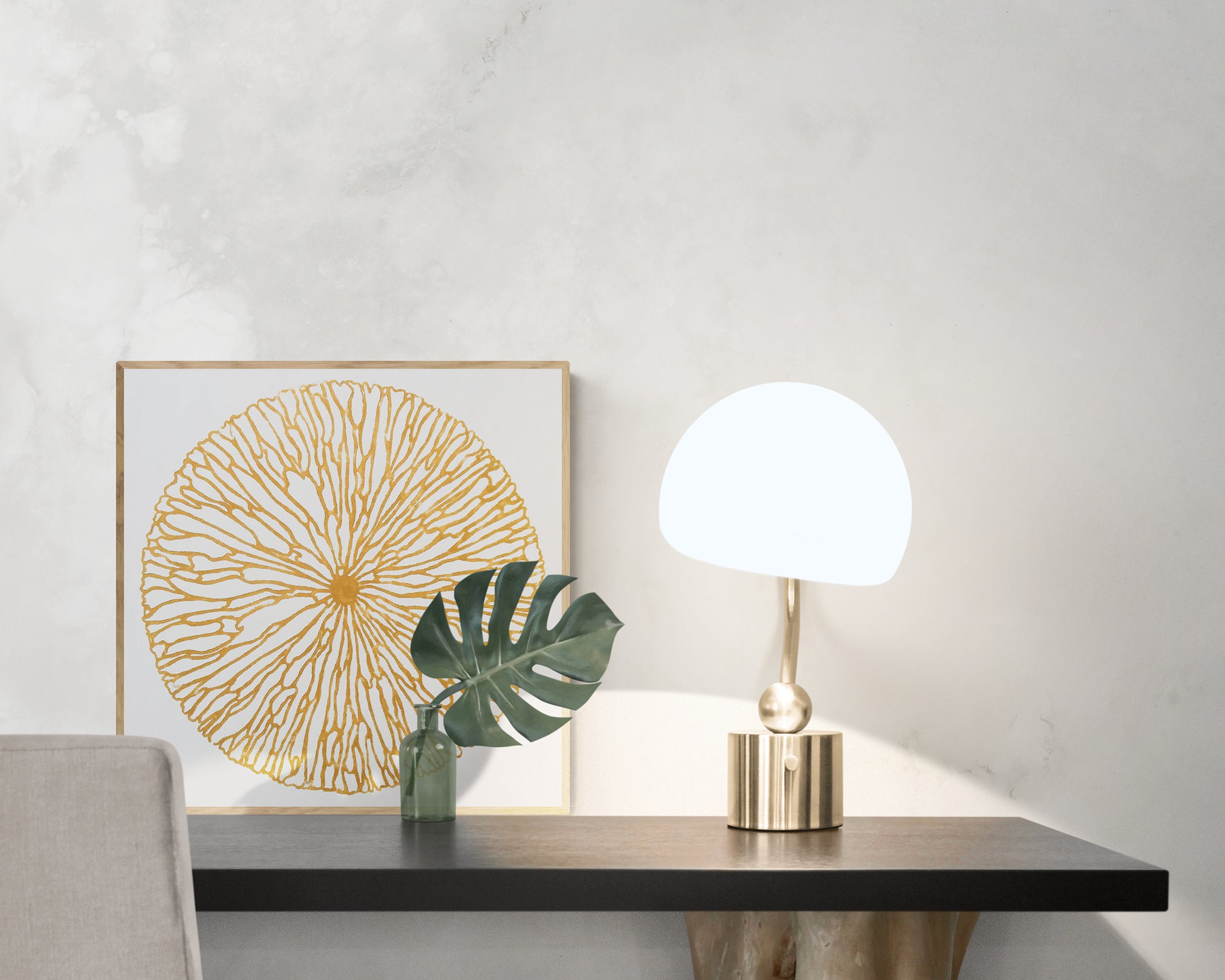 Linocut print	Gold abstract flower	Linogravure	Lino print	Printmaking art	Relief print	New home gift	Minimalist artwork	nature lover gift	Wabi sabi wall decor	Simple artwork	Living room wall art	Classical Japandi
