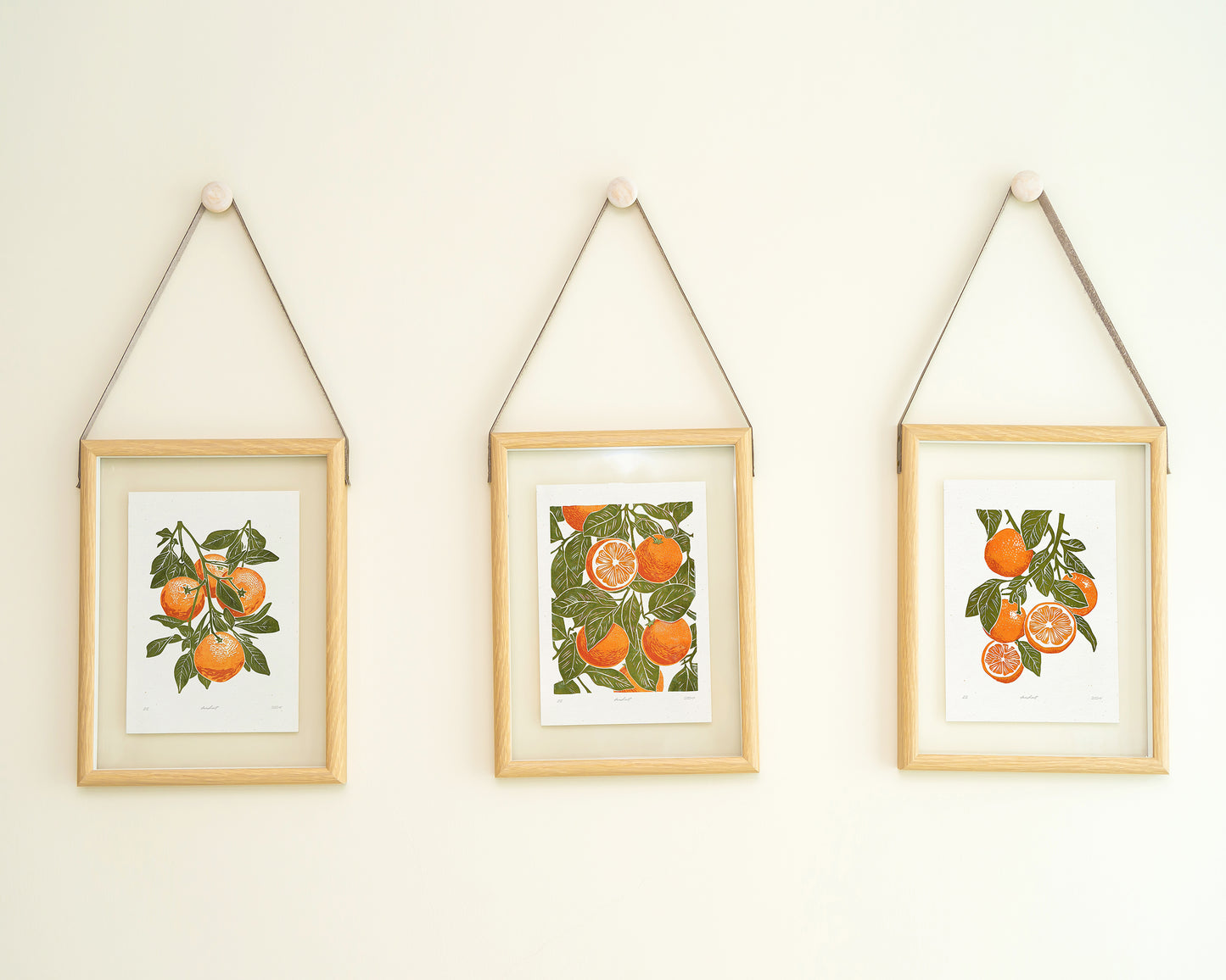 Living room wall art Nature lover gift Printable linocut fruit prints lino Sage green oranges Cottagecore decor Digital downloadable kitchen Bedroom Relief vintage print modern branch Gallery wall set foraged food of 3 poster large Farm farmhouse Housewarming New first home gift Aesthetic decoration Instant download