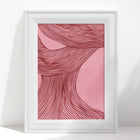 Trendy 2026 color palette blush pink and burgundy sensual body abstract lines digital poster