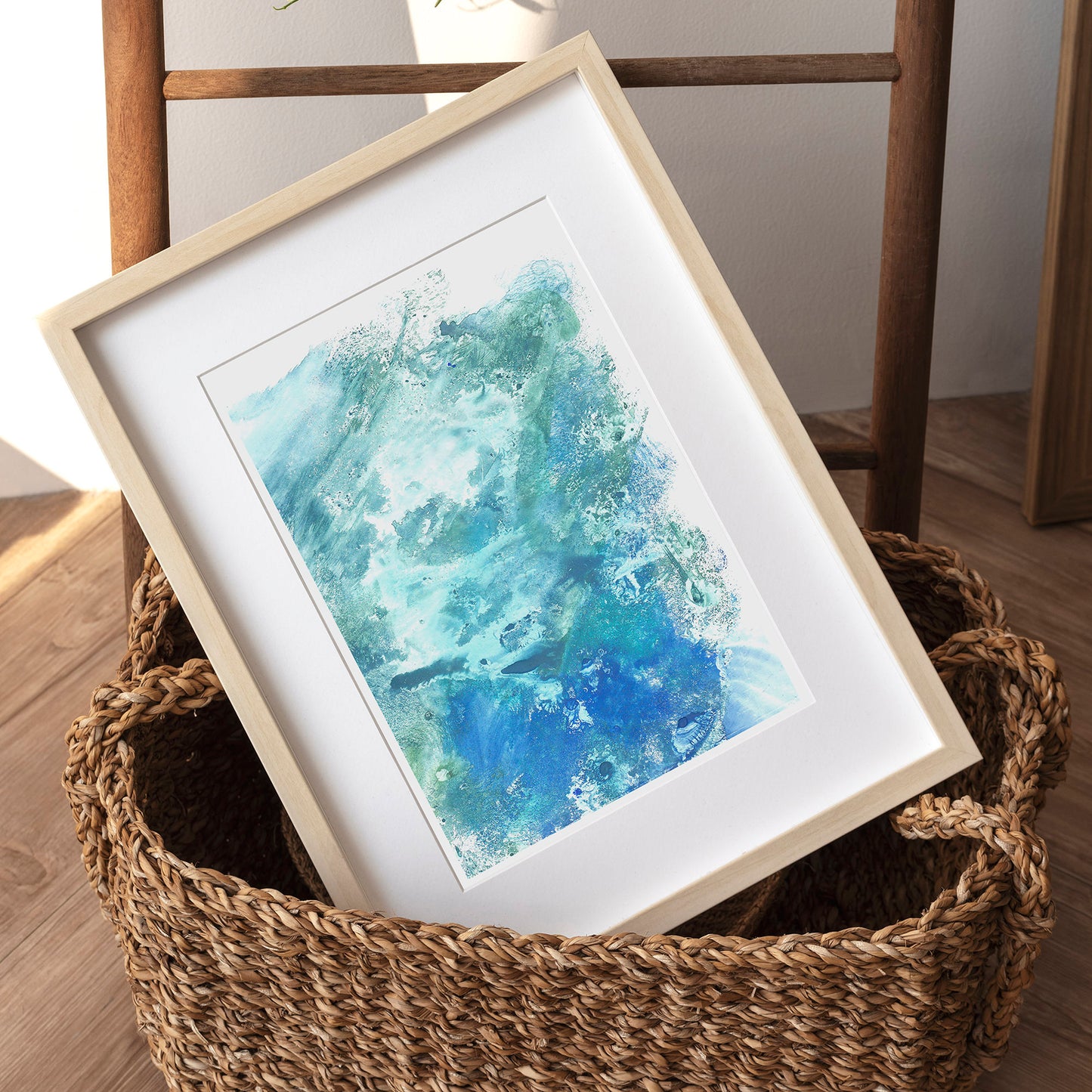 Blue abstract ocean waves monotype «Maritime» wall poster printable wall art, Island luxe, Maritime living, hampton, nautical costal heirloom gift, long distance gift, gift for husband, thinking of you gift, new job gift, girlfriend gift, gift for boyfriend, gift for her friend, Xmas Gift, anniversary gift, teacher appreciation gift, gift for professor, grandma gift, new mom gift, grandmother gift, gift for aunt, hostess gift, host gift, aunt gift, godmother gift, godparent gift, godfather gift