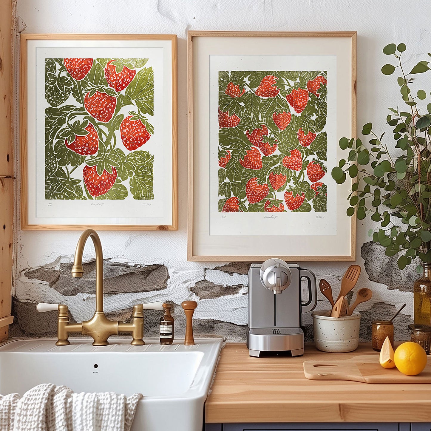 Sage green red berries «Sagren Strawberries N1» Printable linocut prints wall art poster house warming gift, housewarming gift, plant lover gift, nature lover gift, thank you gift, heirloom gift, long distance gift, gift for husband, thinking of you gift, new job gift, girlfriend gift, gift for boyfriend, boyfriend , gift for her friend, anniversary gift, teacher appreciation gift, easter gift, grandma gift, new mom gift, grandmother gift, gift for aunt, hostess gift