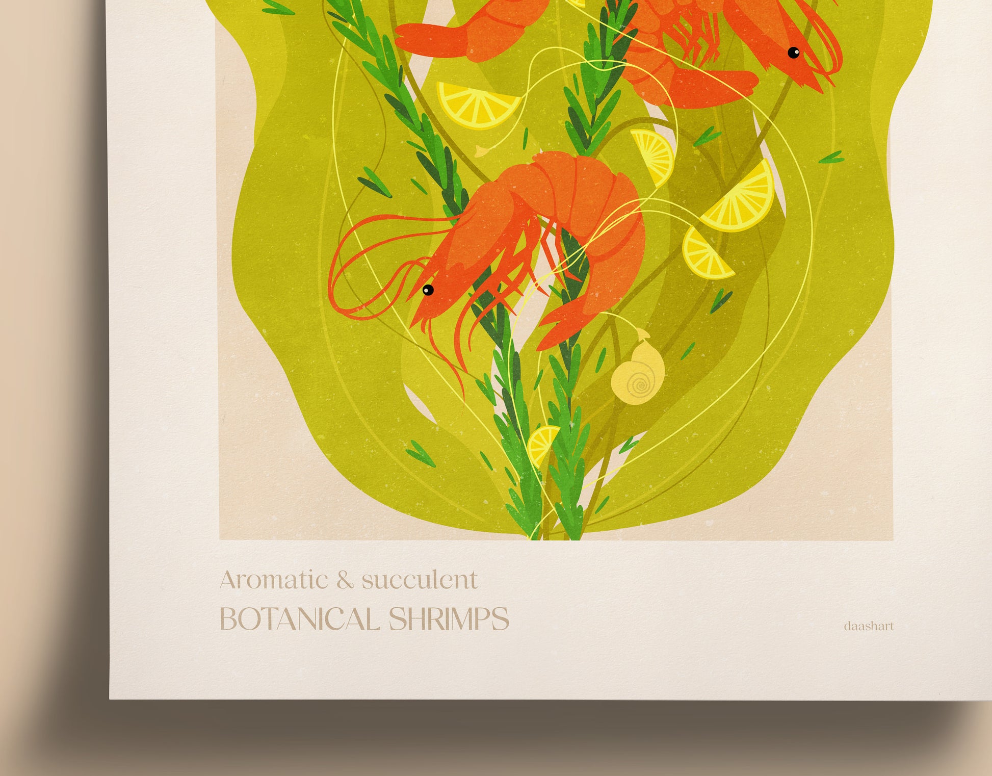Aromatic and succulent botanical shrimps