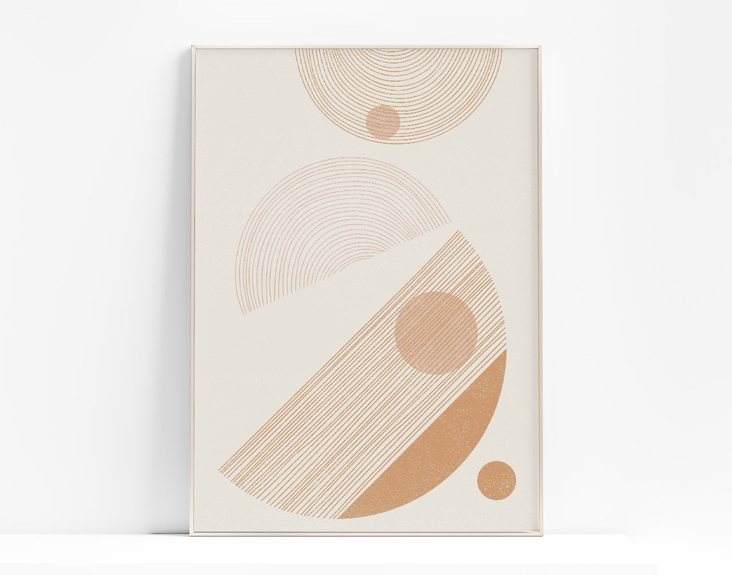 Printable wall art INSTANT DOWNLOAD Contemporary Trendy Neutral geometric Beige large vintage poster Mid century modern simple decor Bedroom Living room Minimalist abstract lines shapes digital New first home gift Grandpa Chic retro scandinavian prints