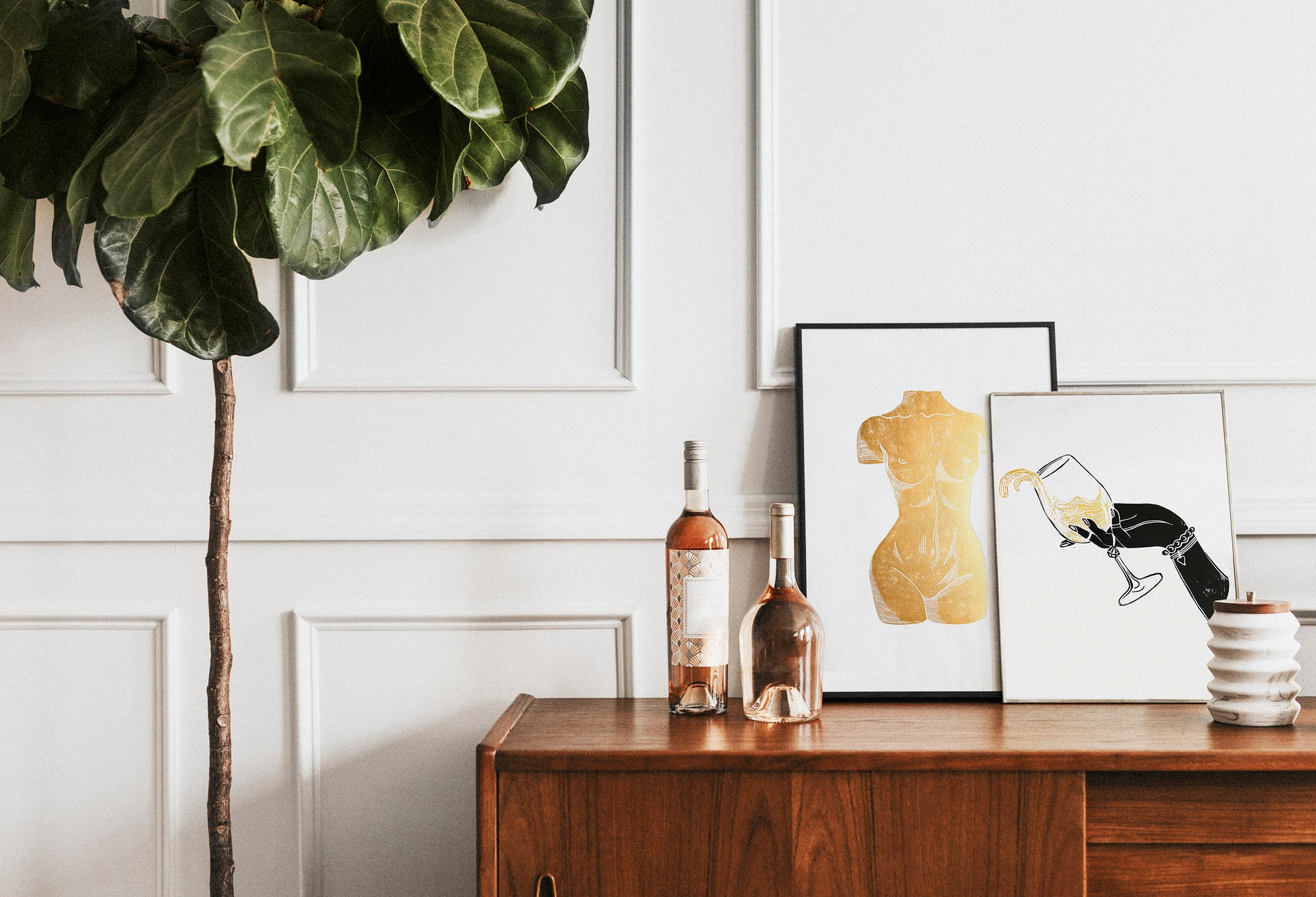 Black woman hand with glass of white gold wine Linocut print for New home gift UNFRAMED / lino print, linogravure, original artwork, relief print, printmaking / alcohol drink art, for dining room, living room and modern kitchen wall art and decor