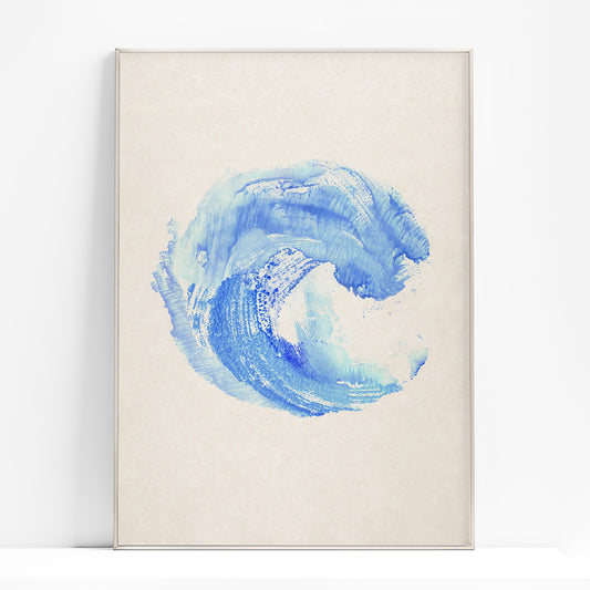Abstract blue wave monotype printable wall art Digital poster Island luxe - Resortcore, Tourist-Chic, midimalism Maritime living printable wall art, digital poster, digital download, digital product, downloadable art, monotype prints, wall hanging, unique wall art, contemporary art, relief textured, abstract art prints, minimalist wall art, large wall art, moody wall art, trendy wall art, aesthetic wall art bedroom wall decor, modern kitchen art, dining room decor, bathroom prints, living room wall art