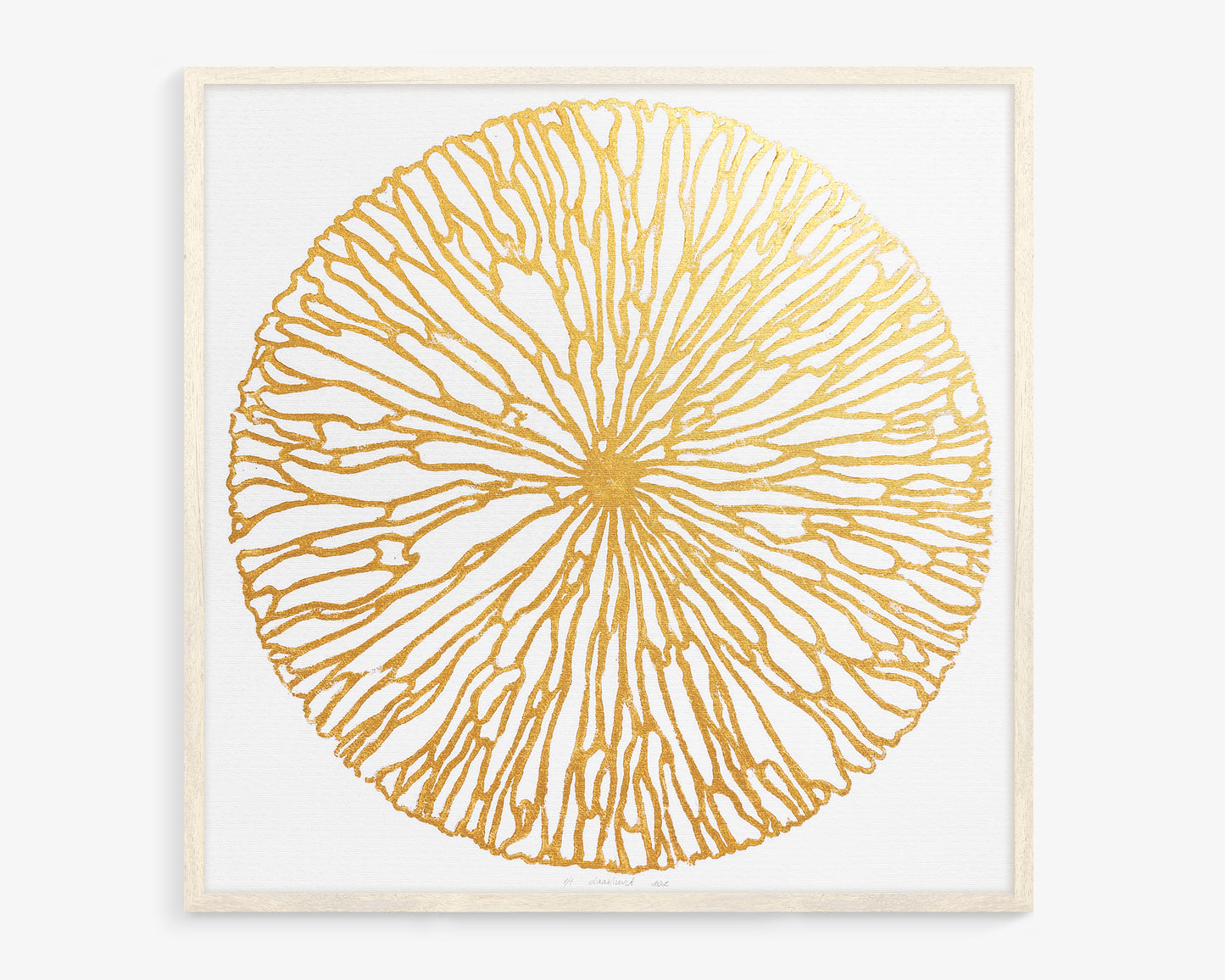 Linocut print	Gold abstract flower	Linogravure	Lino print	Printmaking art	Relief print	New home gift	Minimalist artwork	nature lover gift	Wabi sabi wall decor	Simple artwork	Living room wall art	Classical Japandi