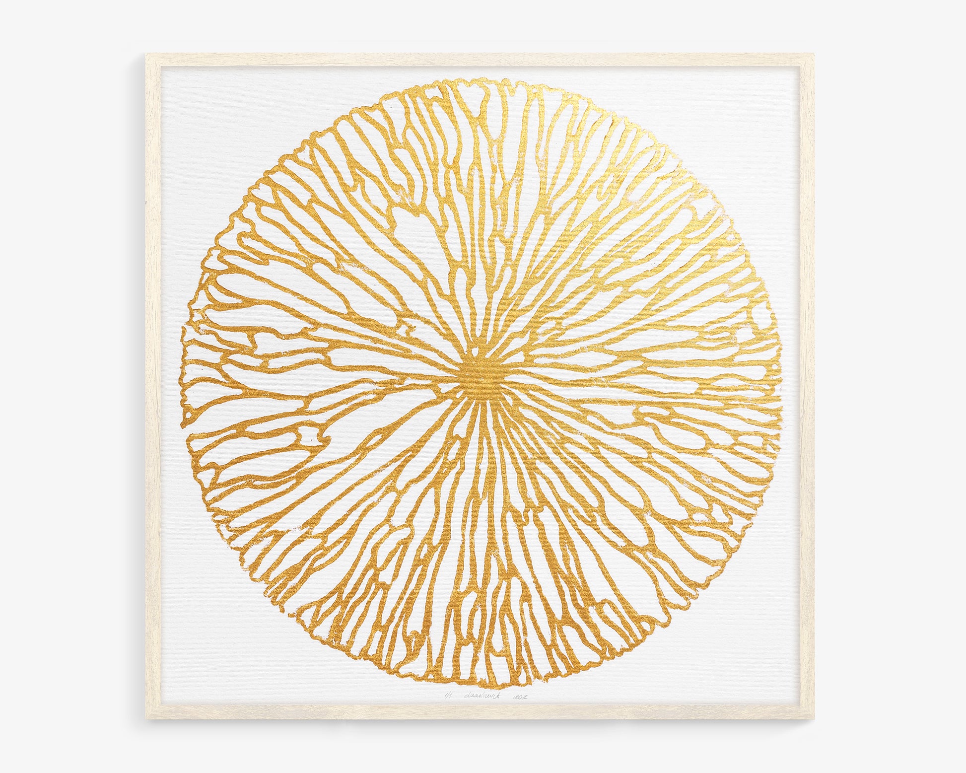 Linocut print	Gold abstract flower	Linogravure	Lino print	Printmaking art	Relief print	New home gift	Minimalist artwork	nature lover gift	Wabi sabi wall decor	Simple artwork	Living room wall art	Classical Japandi