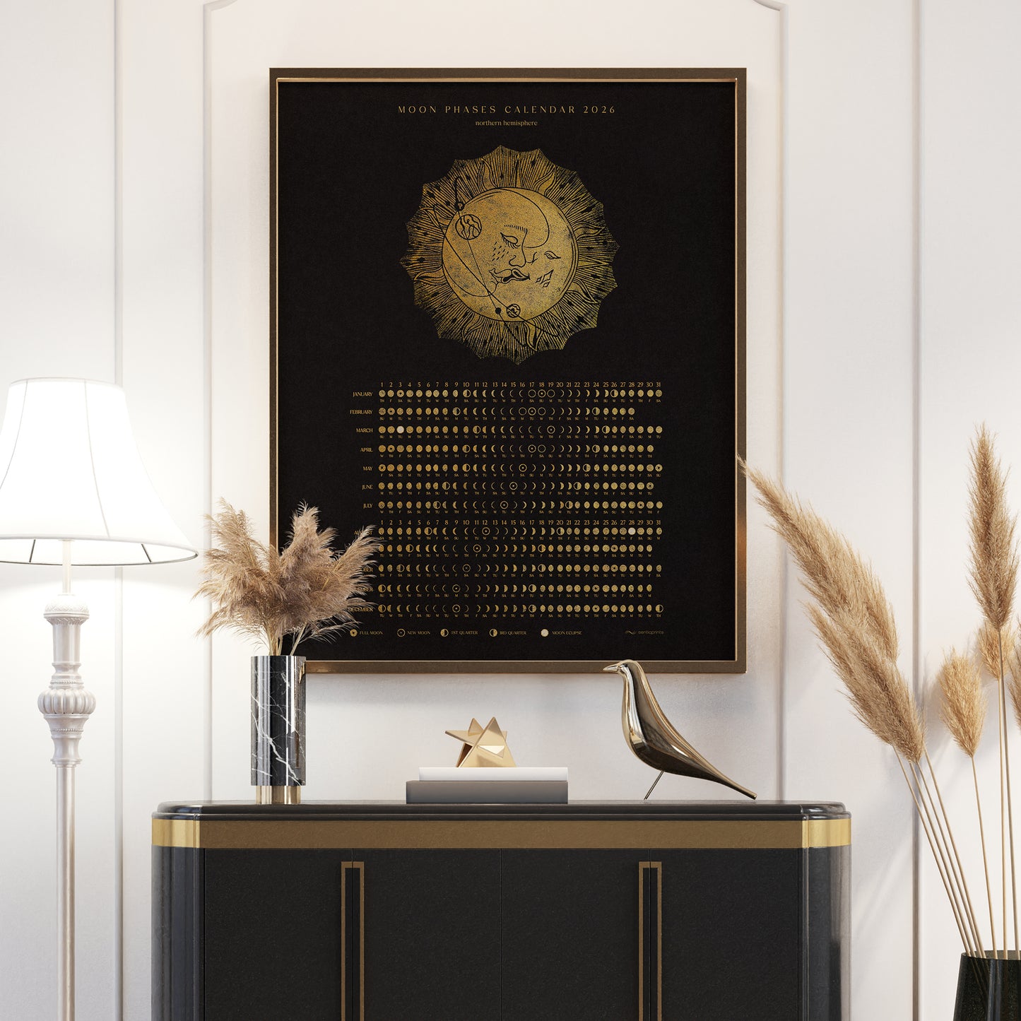 Black and gold 2026 moon phases chart kiss moon sun printable wall art linocut prints desktop iPad wallpaper bedroom wall decor large poster INSTANT DOWNLOAD digital download home office 2026 lunar calendar boho classical
aesthetic wall art, Christmas, bedroom wall decor, modern kitchen art, dining room decor, Thank You Gift, bathroom prints, living room wall art, dorm room decor, laundry room decor, mens room decor, home office decor, man cave room, new home gift, home gift unique, self gift, house