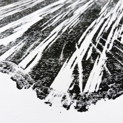 Woodcut Nature Tree Ring Wood Print Original Artwork Relief Circle Wall Art Living Room Rustic Decor Eco Friendly Gift Black Friday Sale