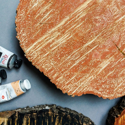 Beige circle woodcut print Original large artwork for living room wall art decor