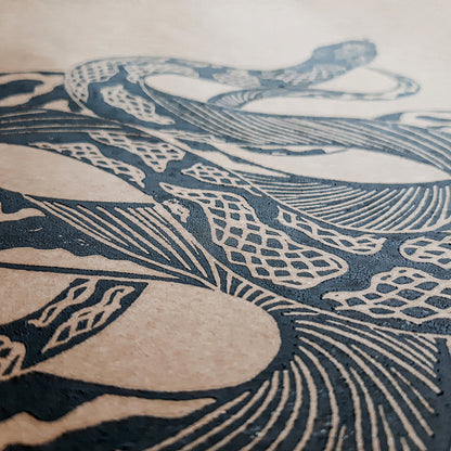 vintage retro  antique tattoo snakes linocut print original artwork living room wall art bedroom wall decor boho wall art lino relief printmaking home office decor self gift linogravure one of a  kind
gift for the home, gift for best friend female, Farmhouse wall decor, farm decor, easter gift, study room, dorm room decor, diy gift, Dining Room Decor, Dining room art, daughter in law gift, bookshelf decor, Block print, Bedroom wall art, aunt gift, Aesthetic wall art
