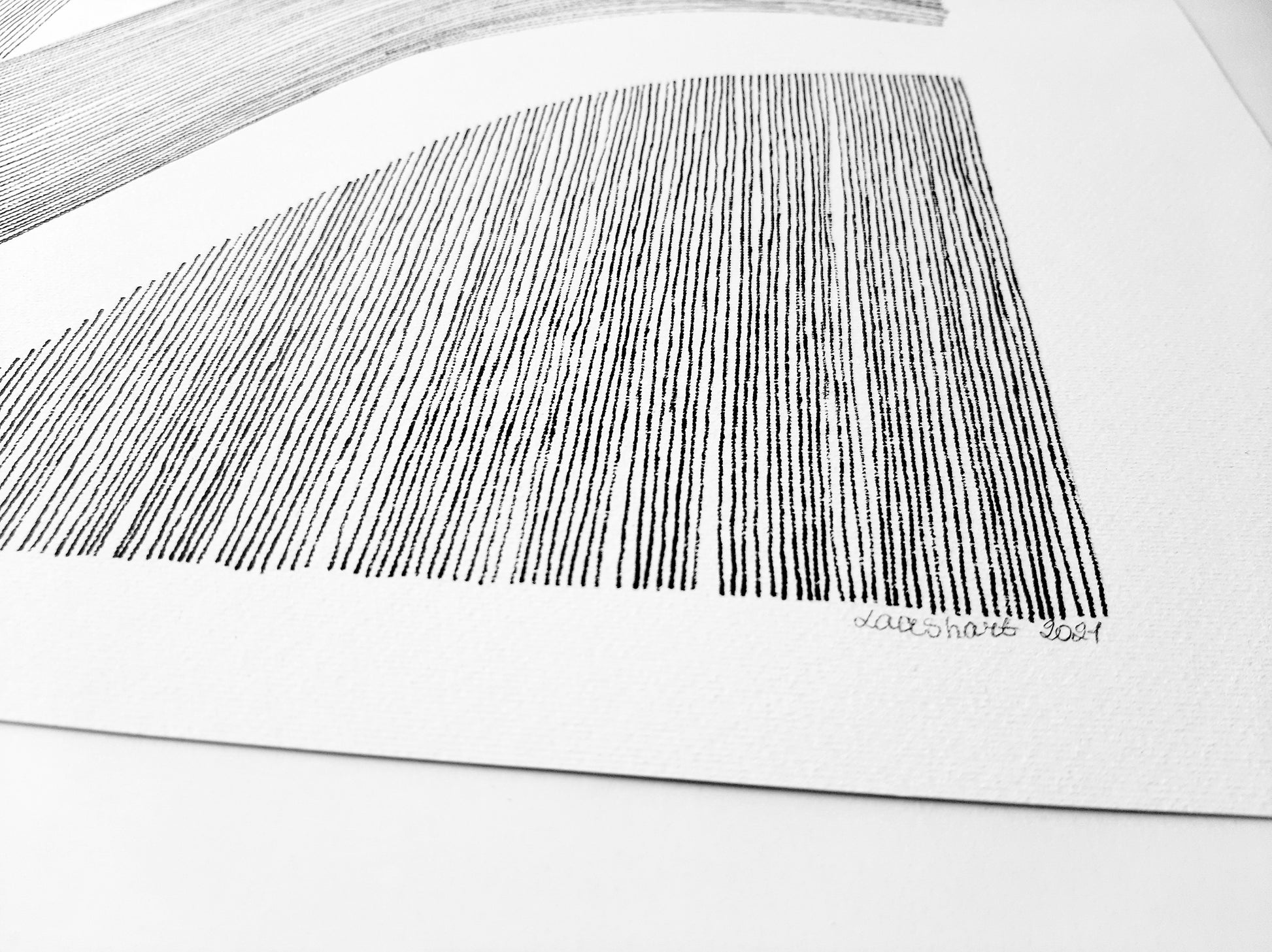 Details №3 Unique black and white Geometric abstract line drawing shapes artwork 