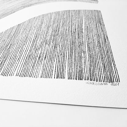 Black and white abstract lines art boho arch neo deco original artwork line drawing mid century modern office minimalist living room wall art man cave decor gift for him one of a kind nordic scandinavian marker hand drawn home office
