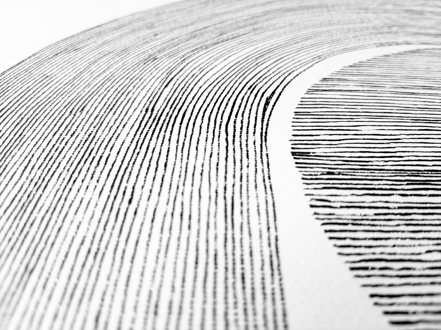 Details №3 Unique black and white Geometric abstract line drawing shapes artwork 