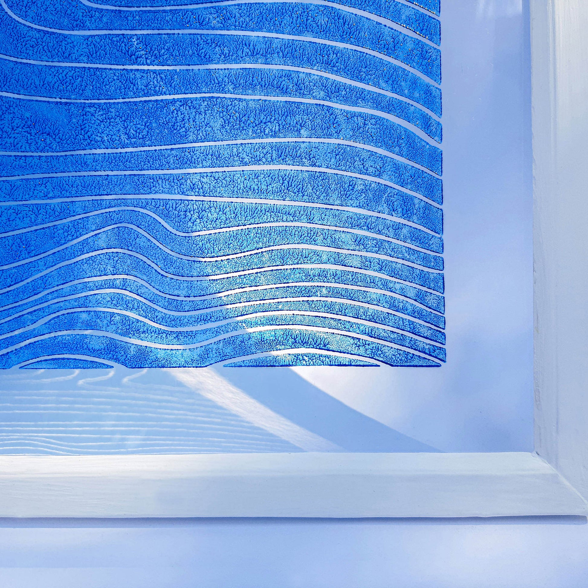 blue water relief flexible plexiglass linocut print original artwork japanese wall art nautical decor mid century modern bathroom lino printmaking abstract 
wall hanging, hand carved, unique trendy, thank you gift boss, teacher appreciation gift, powder room, creative studio wall art, treat yourself, Summer wall art, large wall art, sister in law gift, self gift, rustic artwork, scandinavian artwork, retirement gift, realtor closing gift, primary bedroom, Relief handprint, one of a kind, half bath wall art