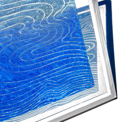 blue water relief flexible plexiglass linocut print original artwork japanese wall art nautical decor mid century modern bathroom lino printmaking abstract 
grandma gift, going away gift for coworker, godparent gift, godmother gift, girlfriend gift, gift for the home, gift for best friend female, eat in kitchen wall art, yoga space wall decor, Farmhouse wall decor, farm decor, easter gift, dorm room decor, diy gift, Dining Room Decor, Dining room art, daughter in law gift, Bedroom wall art, aunt gift