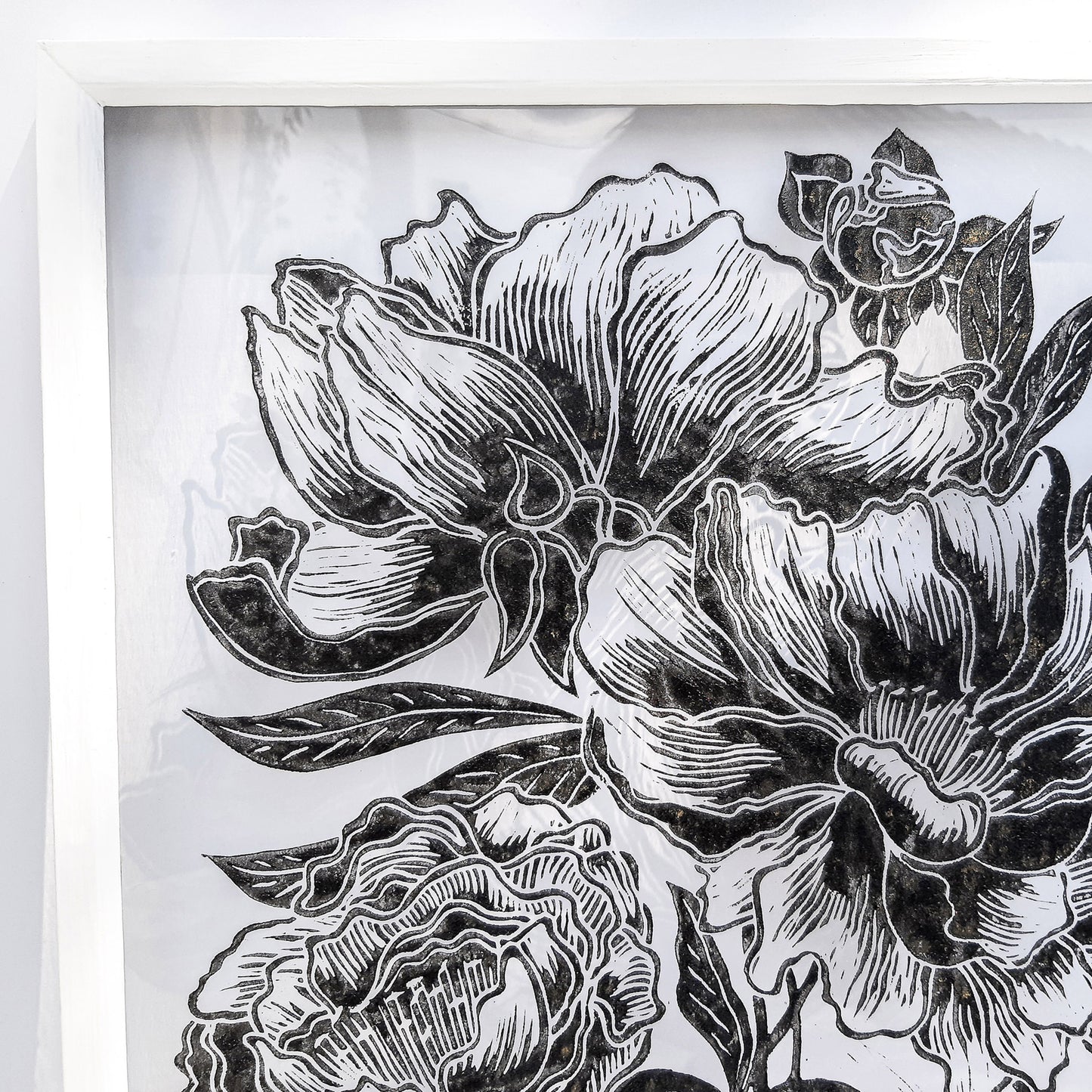 peony flowers flexible plexiglass large linocut print floral lino relief block original artwork reading nook decor fine housewarming gift 
mom birthday gift, Modern kitchen art, long distance gift, living room wall art minimalist, Living room wall art, coffee corner, staircase, window nook, girlfriend gift, father gift, newlywed gift, coworker gift, nana gift, dopamine, laundry room decor, kitchen wall art, Housewarming gift, hostess gift, home gift unique, heirloom gift, above bed, bookshelf decor, Block