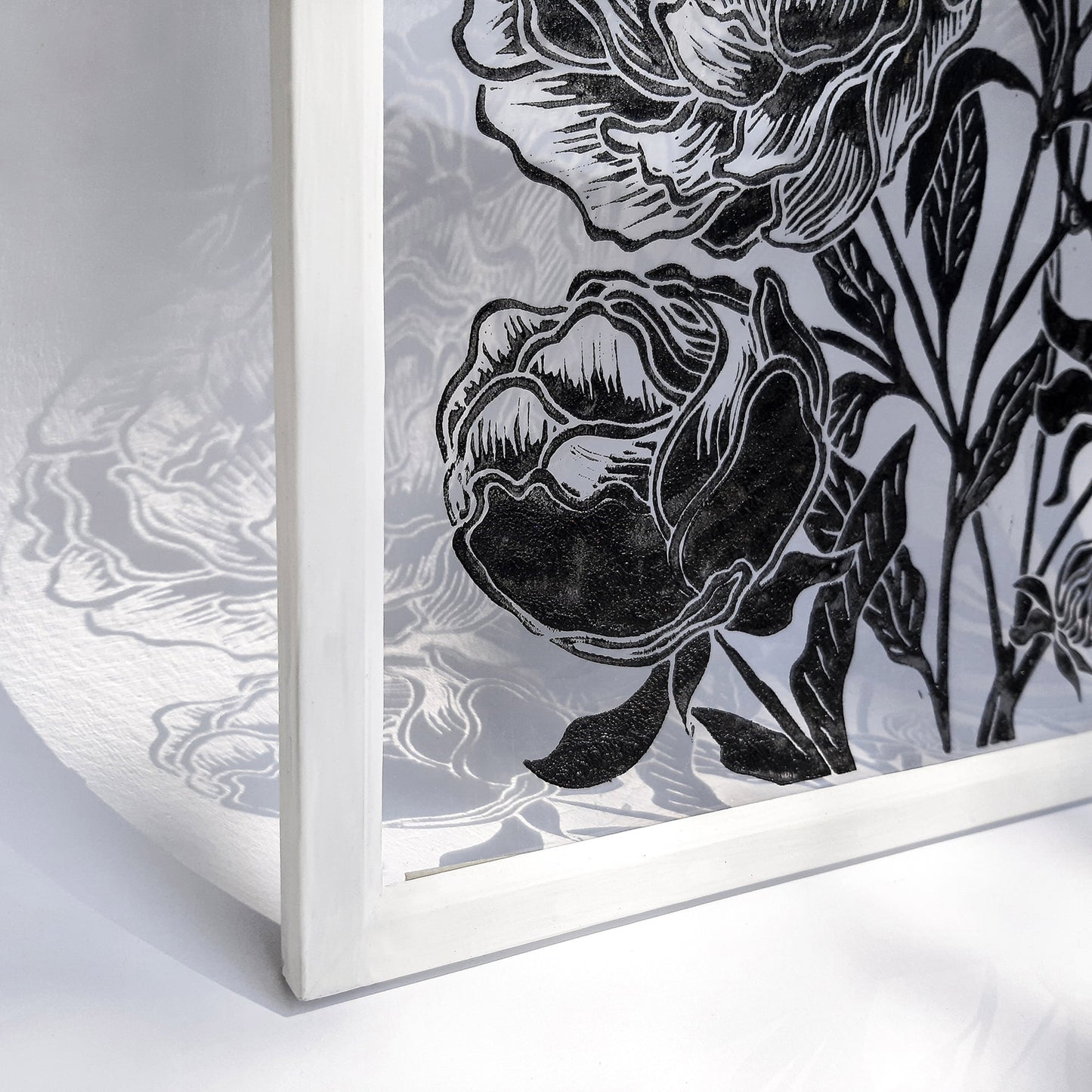 peony flowers flexible plexiglass large linocut print floral lino relief block original artwork reading nook decor fine housewarming gift 
bookshelf decor, Block print, Bedroom wall art, aunt gift, Aesthetic wall art, meditation corner, handmade gift for women, handmade gift for the home, above dining table wall art, bedroom focal point art, grandmother gift, pantry wall, grandma gift, going away gift for coworker, godparent gift, godmother gift, girlfriend gift, gift for the home, gift for best friend