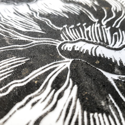 peony flowers flexible plexiglass large linocut print floral lino relief block original artwork reading nook decor fine housewarming gift botanical bedroom unique linogravure rustic entryway handprint cottagecore hallway block living room wall art sister christmas gift ideas peonies modern kitchen grandmother new home hostess one of a kind office nature lover farmhouse printmaking farm self mom mother new apartment godmother wife woman handmade dining for Her Entryway Dorm coworker present