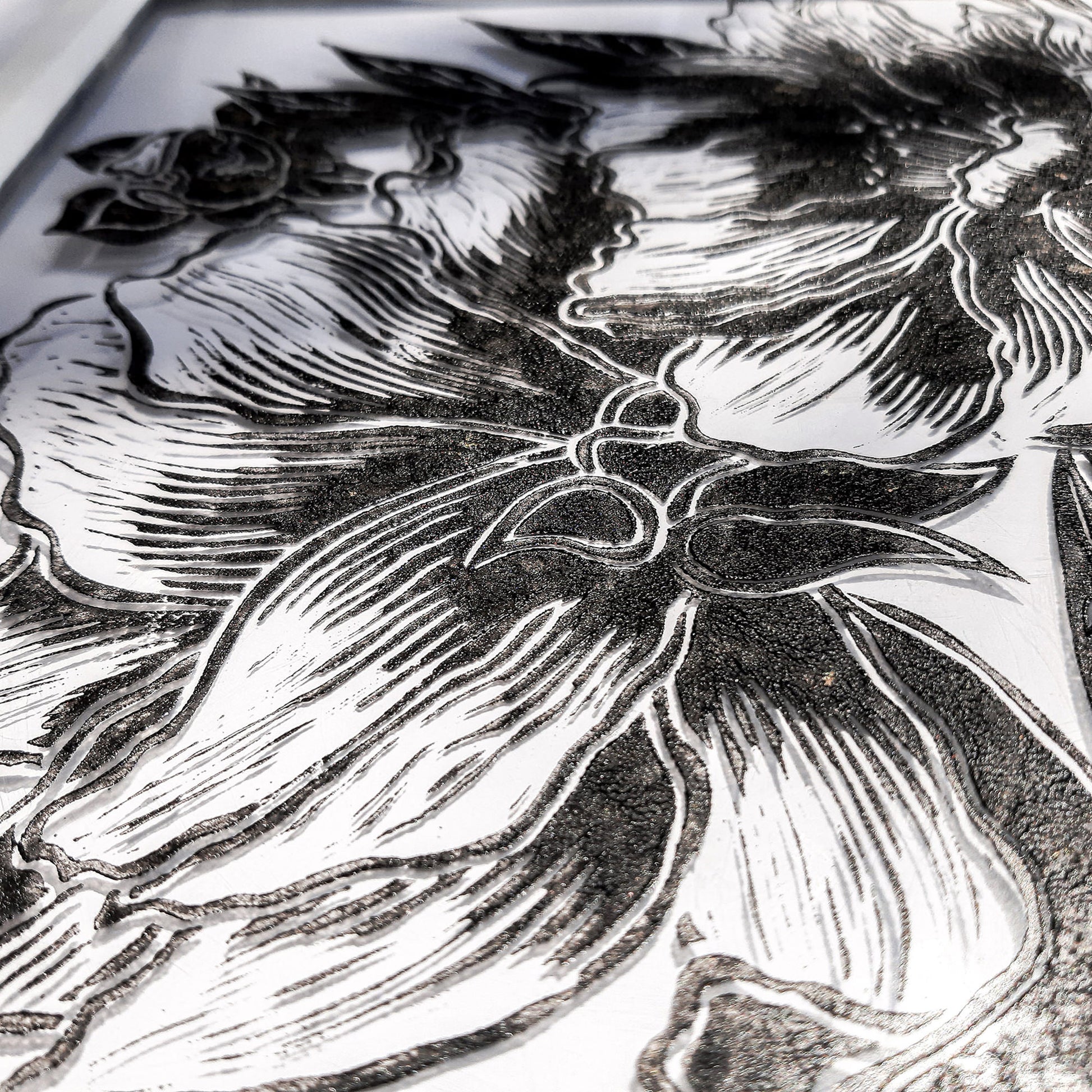 peony flowers flexible plexiglass large linocut print floral lino relief block original artwork reading nook decor fine housewarming gift botanical bedroom unique linogravure rustic entryway handprint cottagecore hallway block living room wall art sister christmas gift ideas peonies modern kitchen grandmother new home hostess one of a kind office nature lover farmhouse printmaking farm self mom mother new apartment godmother wife woman handmade dining for Her Entryway Dorm coworker present