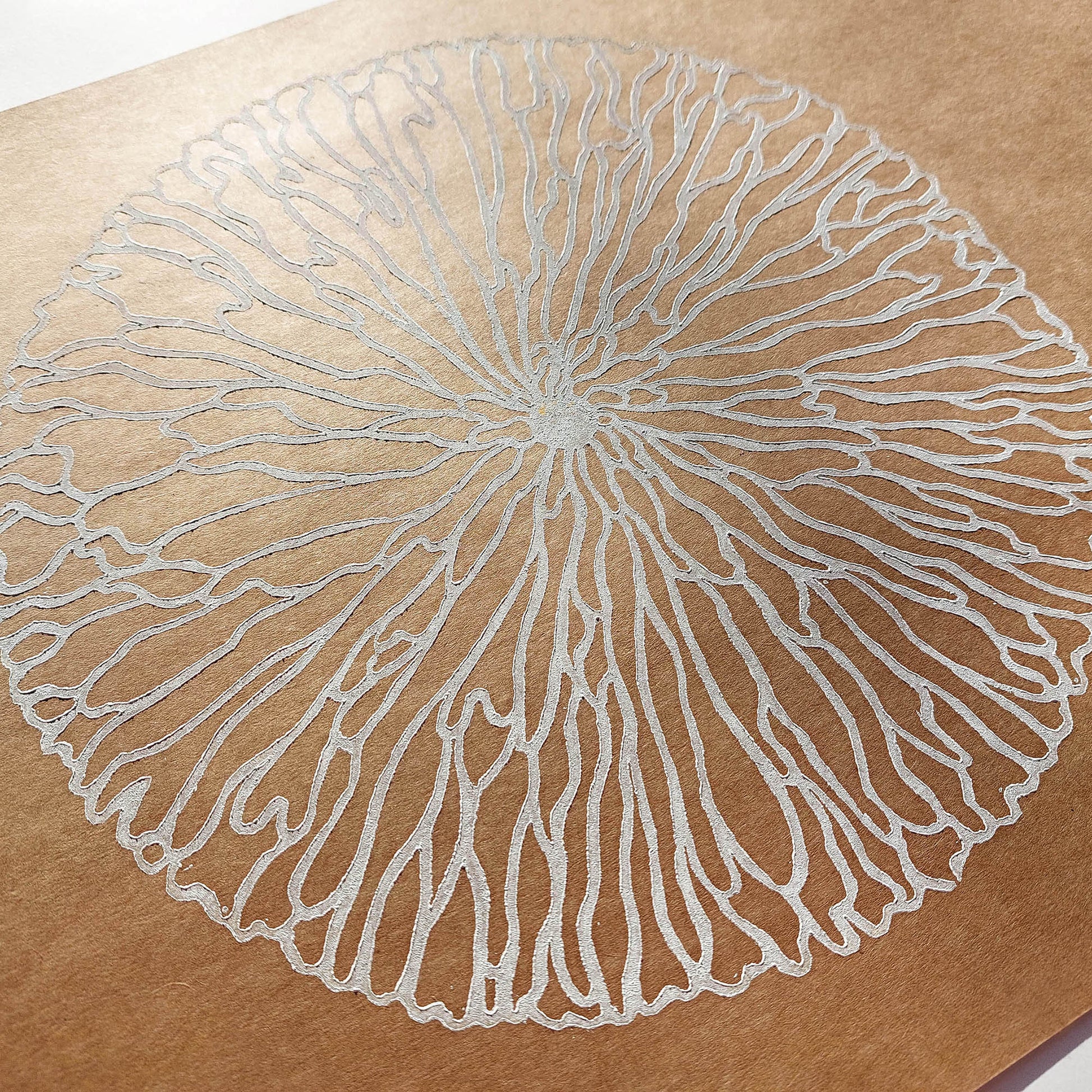 Craft wabi sabi wall decor abstract flower linocut print modern minimalist original artwork warm earth tones living room wall art hallway decor hostess gift christmas gift ideas lino rustic linogravure relief printmaking nature zen meditation mocha mousse color bedroom housewarming contemporary new home handprint unique midimalism eclectic scandinavian aesthetic above bed apartment dorm laundry entryway home office self housewarming heirloom new job girlfriend grandma grandmother mom