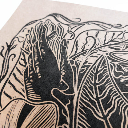 Black craft Cottagecore Body Human Parts Woman Eye Hand Lips Nose Bellflower Linocut Print Original Artwork Color Year 2025 Mocha Mousse Flower Wall Art
Linogravure, Linocut print, Lino print, flower, wall hanging, unique wall art, trendy, thank you gift, boss, teacher appreciation gift, Summer, Spring wall art, sister in law gift,&nbsp; self gift, rustic wall art, retirement, Relief print, realtor closing gift, Printmaking art, plant lover gift, original illustration, original artwork, one of a kind