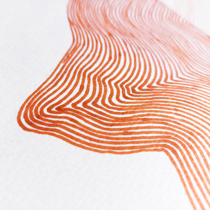 Abstract Nude Human Line Drawing Gallery Wall Set of 2 Beige Brown Minimalist Original Artwork Fall Bedroom Decor Cyber Week Deal Gift Her