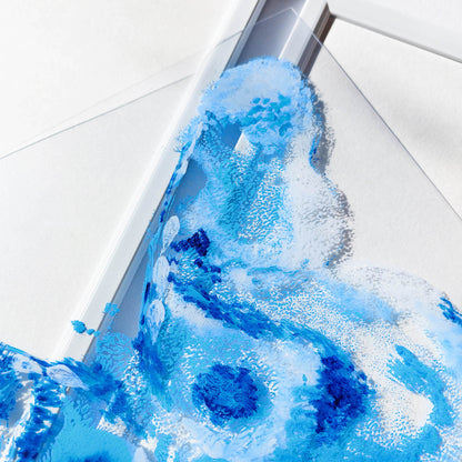 Blue White flexible plexiglass acrylic blue ink abstract butterfly large monotype print fine winter wall art staircase decor new beginnings gift one of a kind original artwork 
dopamine decor, thank you gift, Christmas gift, gogmother gift, gift for husband, nature art, eclectic, minimalist nature lover gift, mothers day gift ideas, mothers day gift from daughter, dorm room decor, diy gift, Dining Room Decor, mothers day gift, Linoleum print, Linogravure, Linocut print, Lino print, dopamine, laundry room