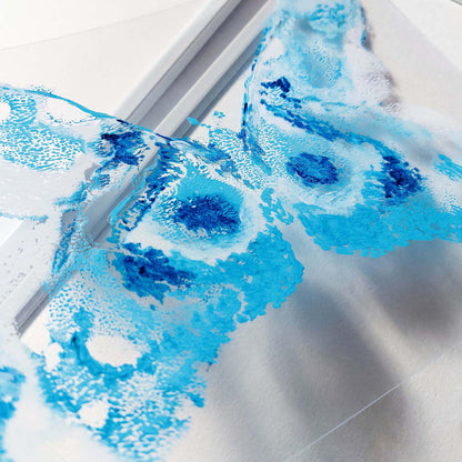 Blue White flexible plexiglass acrylic blue ink abstract butterfly large monotype print fine winter wall art staircase decor new beginnings gift one of a kind original artwork 
half bath wall art, Little Treat Gift, monochrome abstract, glamoratti, maximalist, nordic trendy, european countryside wall art, soft organic modern, moody, slow living wall decor, unique gift for mom, man cave garage, original artwork, one of a kind, office wall decor, headboard, workspace, gallery wall hallway, gen z celebrated