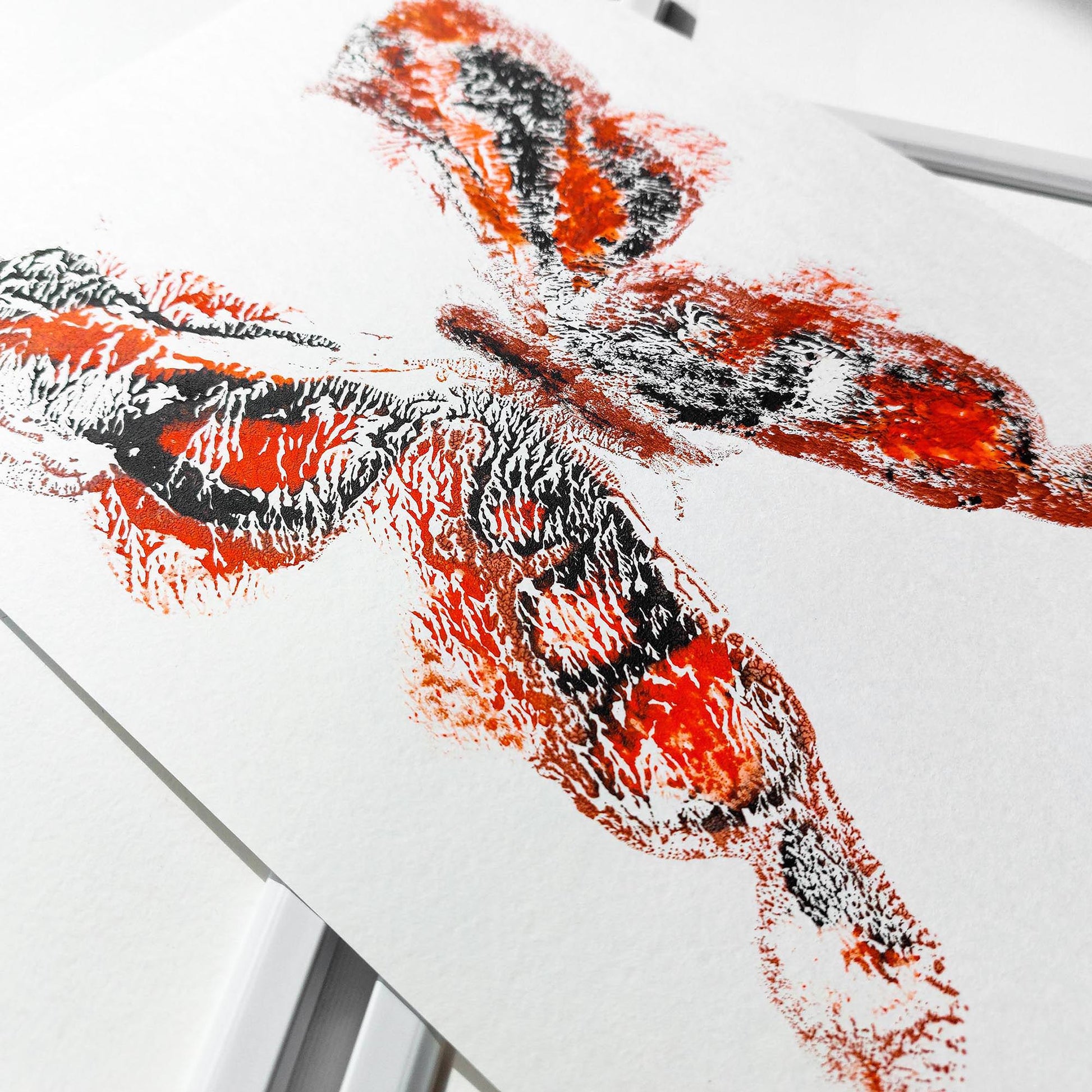 Red black abstract butterfly monotype print nordic minimalist relief acrylic original artwork handprint contemporary insect office meditation one of a kind reading nook study room wall art mindfulness decor mother gift ideas printmaking living room monoprint master bedroom entryway unique Present xmas boho classical style bohemian decoration dopamine eclectic scandinavian textured trendy aesthetic apartment housewarming dining heilroom laundry hostess mom mother grandmother sister daughter aunt