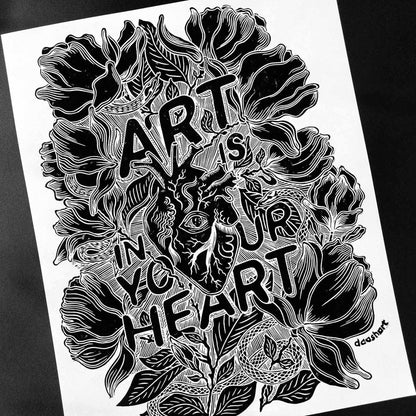 Black white art is in your heart inspirational phrase emotional quote large linocut print botanical lino magnolia flowers home office decor man cave decor sister unique gift relief linogravure monoprint tattoo
handmade gift for women, handmade gift for the home, grandmother gift, grandma gift, going away gift for coworker, godparent gift, godmother gift, girlfriend gift, gift for the home, gift for best friend female, Farmhouse wall decor, farm decor, easter gift, study room, dorm room decor, diy gift