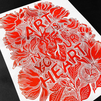 Red white art is in your heart inspirational phrase emotional quote large linocut print botanical lino magnolia flowers home office decor man cave decor sister unique gift relief linogravure monoprint tattoo
easter gift, study room, dorm room decor, diy gift, Dining Room Decor, Dining room art, daughter in law gift, bookshelf decor, Block print, Bedroom wall art, aunt gift, Aesthetic wall art