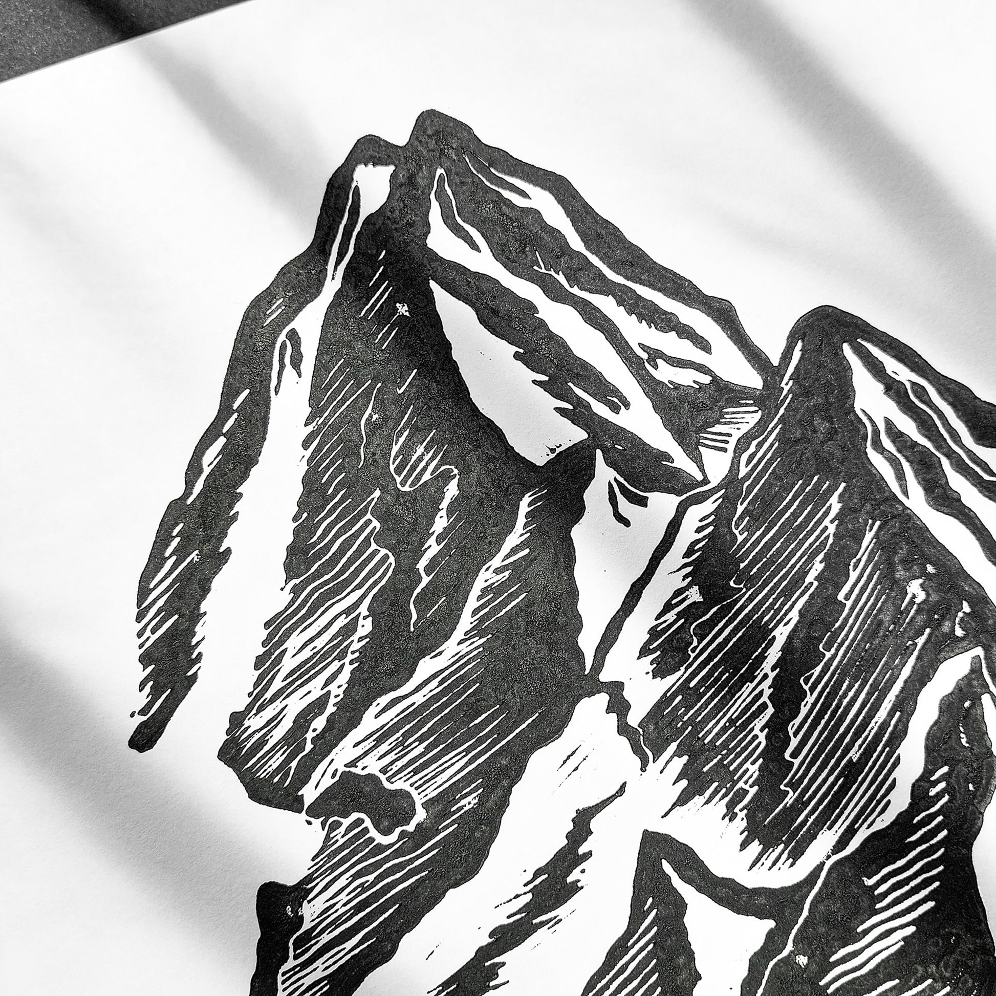 Black mountain with house Linocut print Wall art hanging decor lino print, linogravure. printmaking, relief print, block print, wall hanging, unique wall art, trendy wall art, thank you gift boss, teacher appreciation gift, Summer wall art, Spring wall art, sister in law gift, shelf decor, self gift, rustic wall art, retirement gift, realtor closing gift, original artwork, one of a kind, nurse gift, niece gift from aunt, new mom gift, new job gift, New home gift, new grandma gift