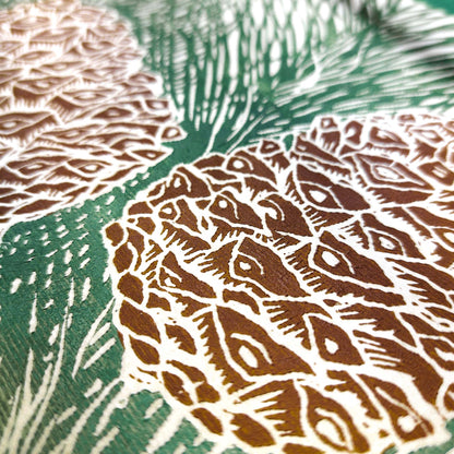 Retro Cottagecore Pine Autumn Sage Green Linocut Print Original Artwork Nature Foraged Pinecones Bedroom Wall Art Decor Christmas Self Gift
Dining Room Decor, Dining room art, daughter in law gift, bookshelf decor, Block print, Bedroom wall art, aunt gift, Aesthetic wall art hand carved, wall hanging, unique Vintage art, unique wall art, trendy wall art, thank you gift boss, teacher appreciation gift, master bedroom, Summer wall art, large wall art, sister in law gift, shelf decor, self gift, rustic artwork