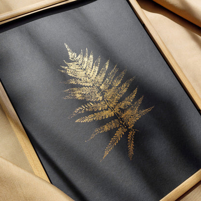 cottagecore wall art gold fern plant monotype print botanical decor original artwork printmaking housewarming gift one of a kind living room nature lover gift farmhouse hostess rustic minimalist relief textured bedroom farm grandmother gift wife daughter big sister gift sister girlfriend new home nature cottage core foraged farm chateaucore modern kitchen laundry entryway decordried nature lover gift home office contemporary unique gift ideas earth tones shelf decoration