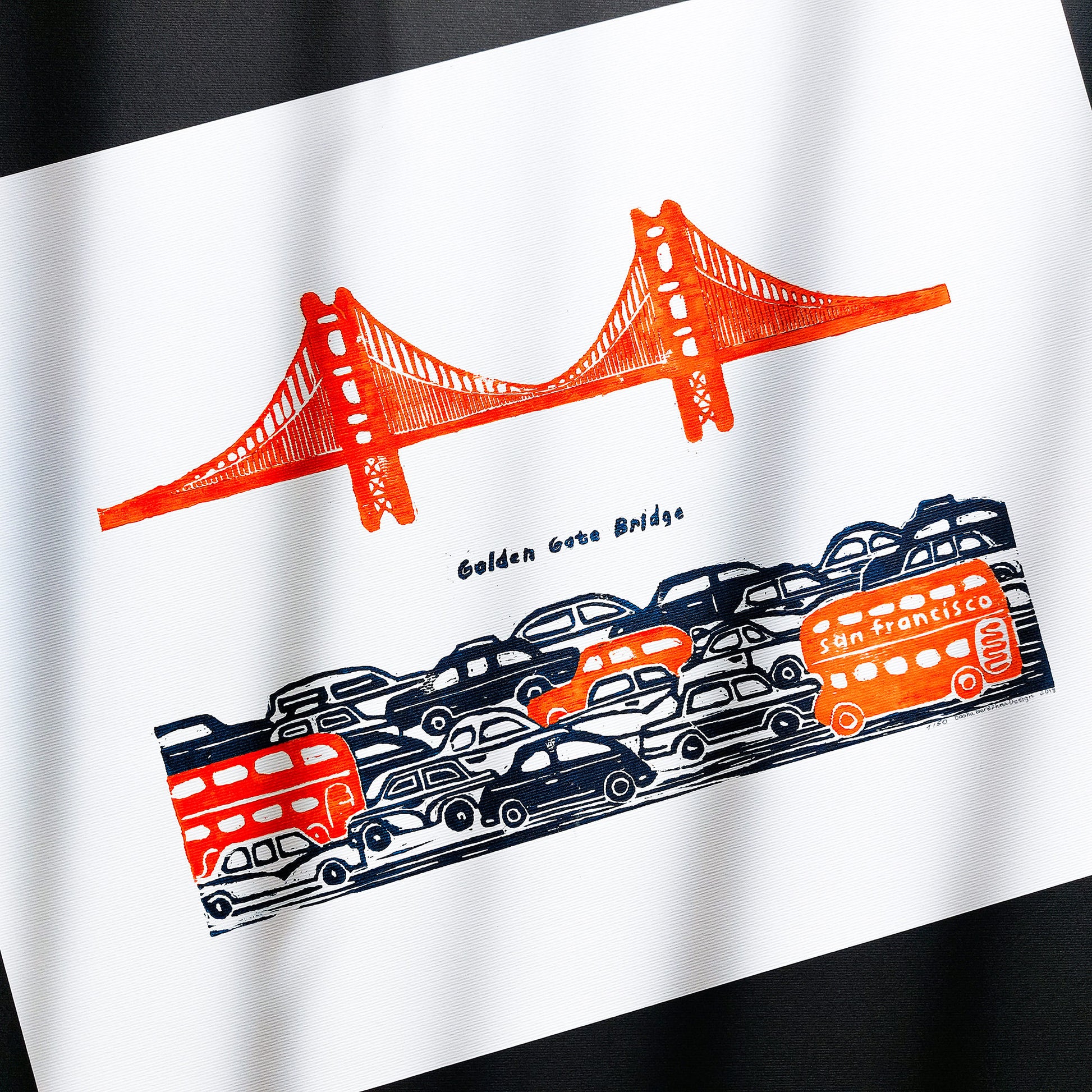 Golden Gate Bridge Linocut Print Cityscape San Francisco Home Office Kids Decor Retro American Original Artwork Wall Art Travel Lover Gift
hallway wall art, original artwork, one of a kind, office wall decor, family room, nurse gift, niece gift from aunt, new mom gift, new job gift, New home gift, foyer, new grandma gift, new apartment housewarming gift, new apartment gift, staircase wall art, eclectic, minimalist Nature original art, mindfulness nature lover gift, reading nook decor, mothers day gift 