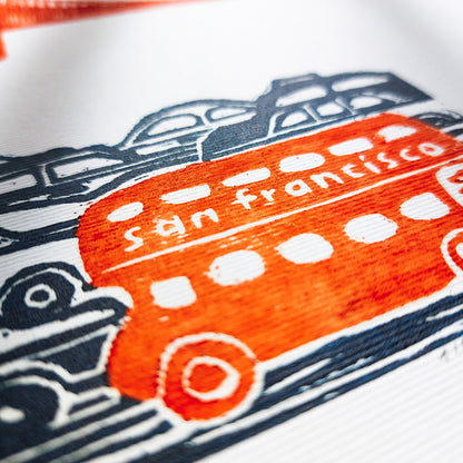 Golden Gate Bridge Linocut Print Cityscape San Francisco Home Office Kids Decor Retro American Original Artwork Wall Art Travel Lover Gift
reading nook decor, mothers day gift ideas, mothers day gift from daughter, mothers day gift, mother in law gift, mom birthday gift, Modern kitchen art, long distance gift, laundry room minimalist, Living room wall art, Linoleum print, Linogravure, mudroom, home theater decor, Linocut print, Lino print, dopamine, craft room organization, laundry room decor, kitchen wall 