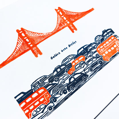 Golden Gate Bridge Linocut Print Cityscape San Francisco Home Office Kids Decor Retro American Original Artwork Wall Art Travel Lover Gift
new apartment gift, staircase wall art, eclectic, minimalist Nature original art,&nbsp;mindfulness nature lover gift, reading nook decor, mothers day gift ideas, mothers day gift from daughter, mothers day gift, mother in law gift, mom birthday gift, Modern kitchen art, long distance gift, laundry room minimalist, Living room wall art, Linoleum print, Linogravure